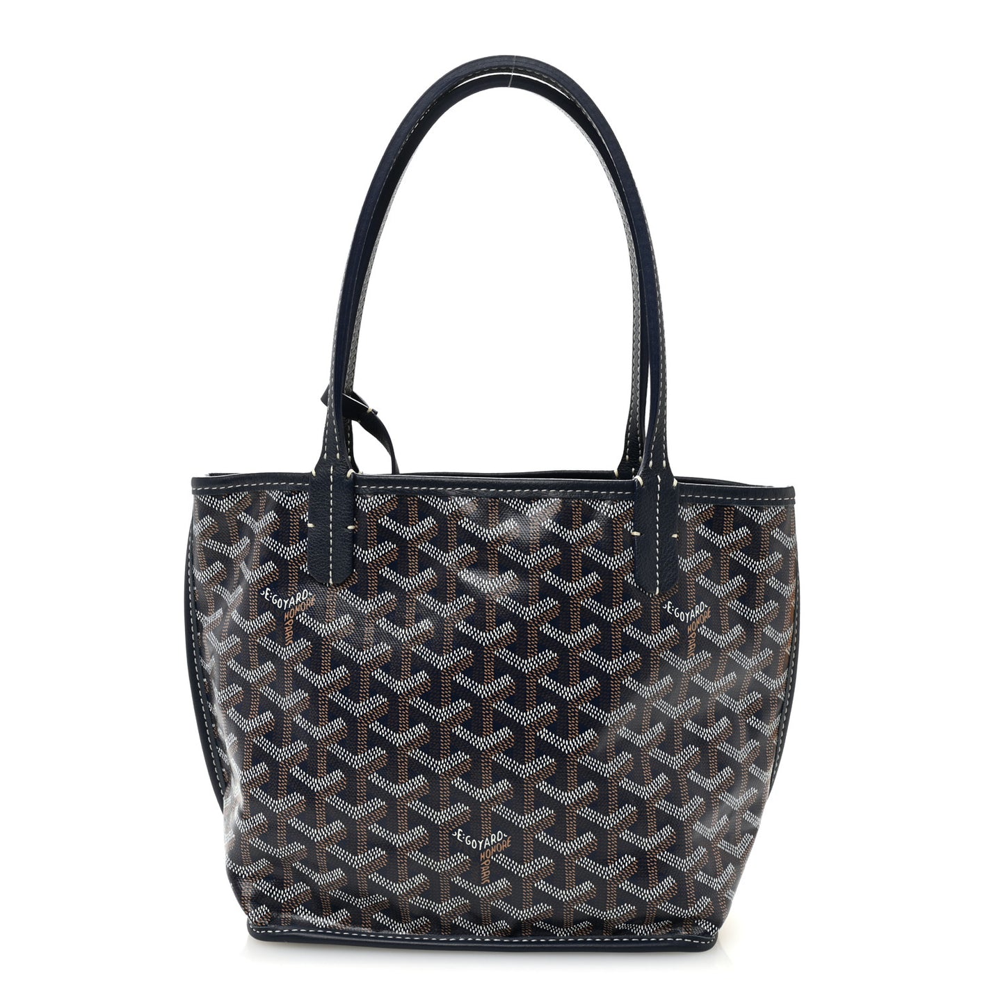 Goyardine Reversible Mini Anjou Navy