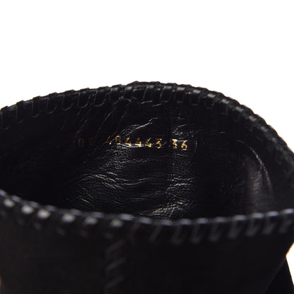 Saint Laurent Suede Calfskin Niki 105 Wedge Booties 36 Black 9 of 10