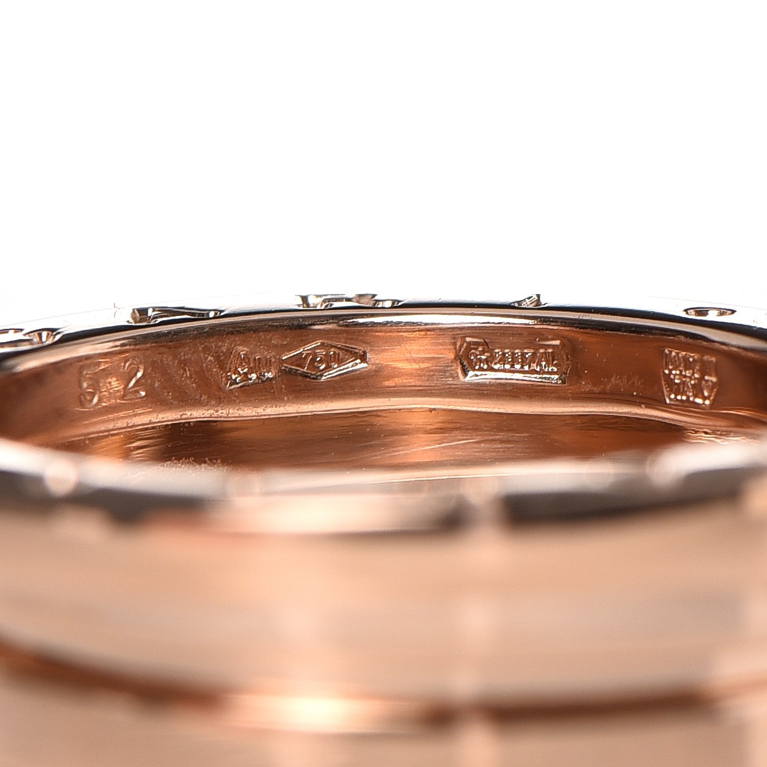 Bulgari 18K Rose Gold B.Zero1 3 Band Ring 52 6 5 of 6
