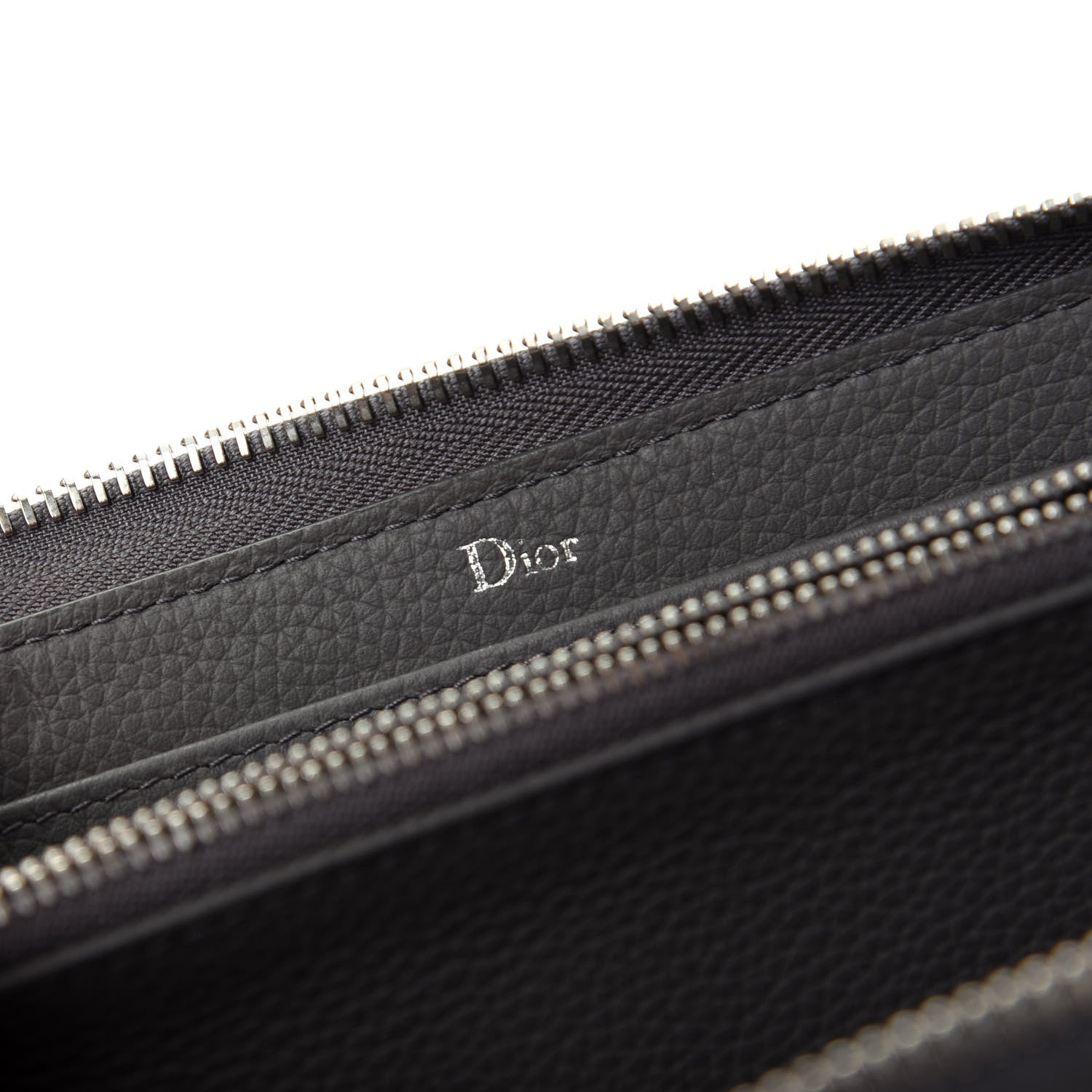 Christian Dior HOMME Grained Calfskin Zipped Wallet Grey 6 of 7