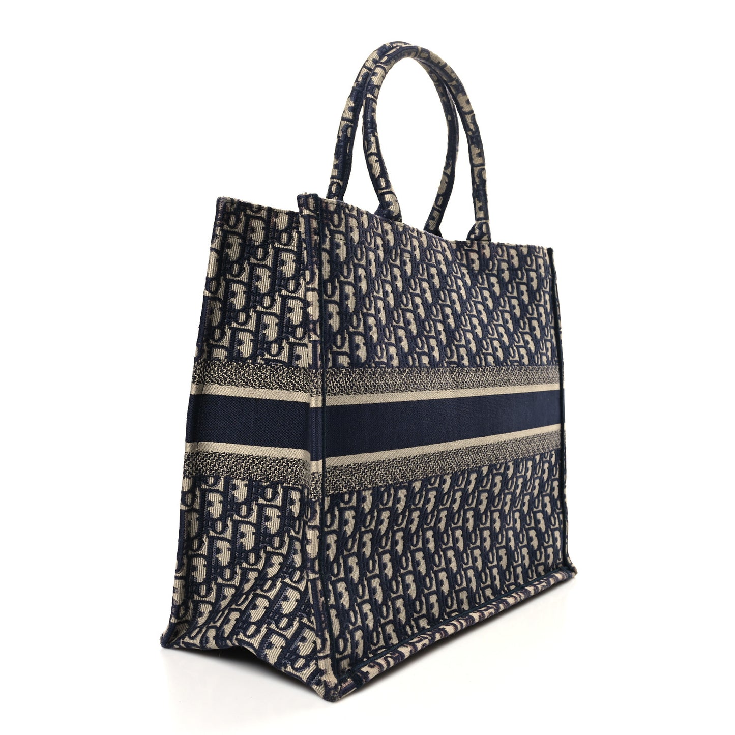 Oblique Large Book Tote Blue Multicolor