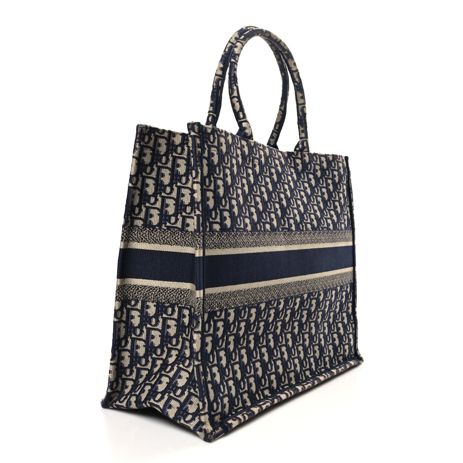 Christian Dior Oblique Large Book Tote Blue Multicolor 3 of 15