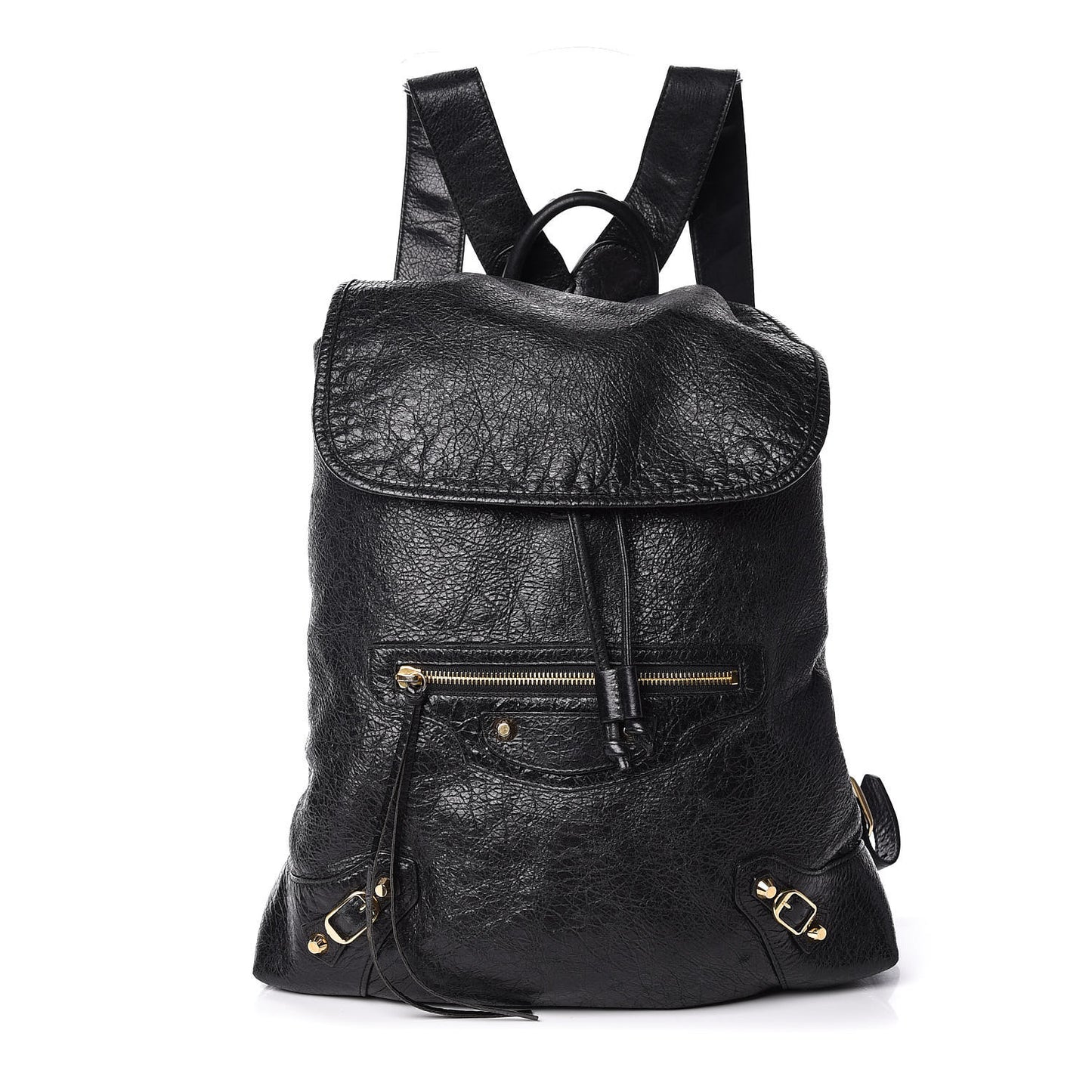 Agneau Classic Gold Hardware S Traveler Backpack Black