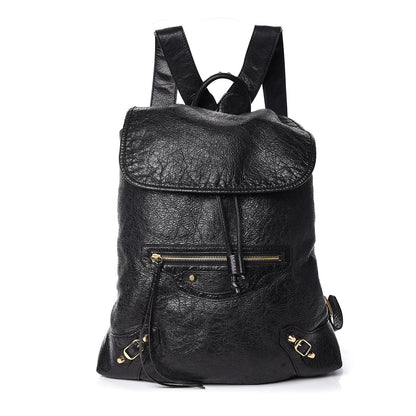 Balenciaga Agneau Classic Gold Hardware S Traveler Backpack Black 1 of 9