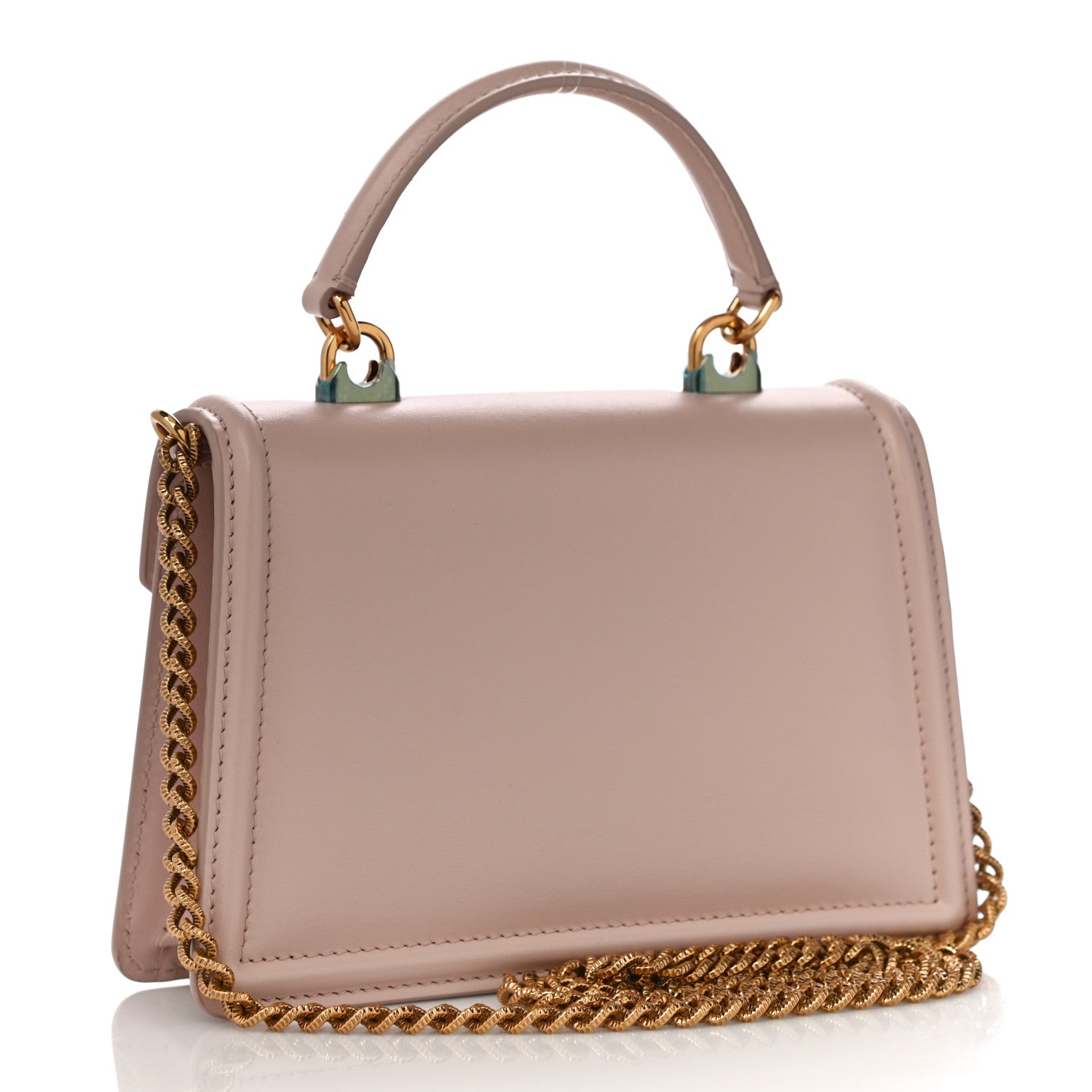 Dolce & Gabbana Smooth Calfskin Small Devotion Envelope Top Handle Bag Pink 3 of 11