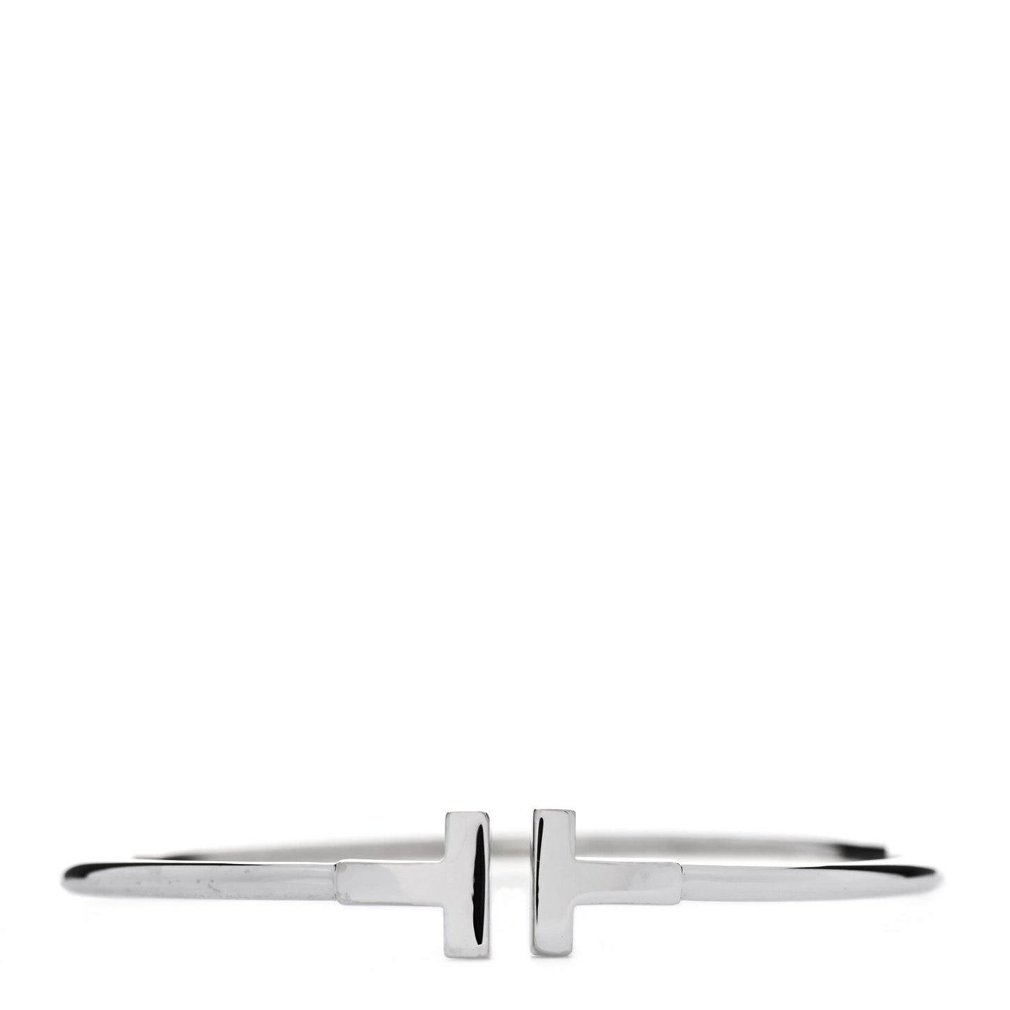 18K White Gold T Wire Bracelet