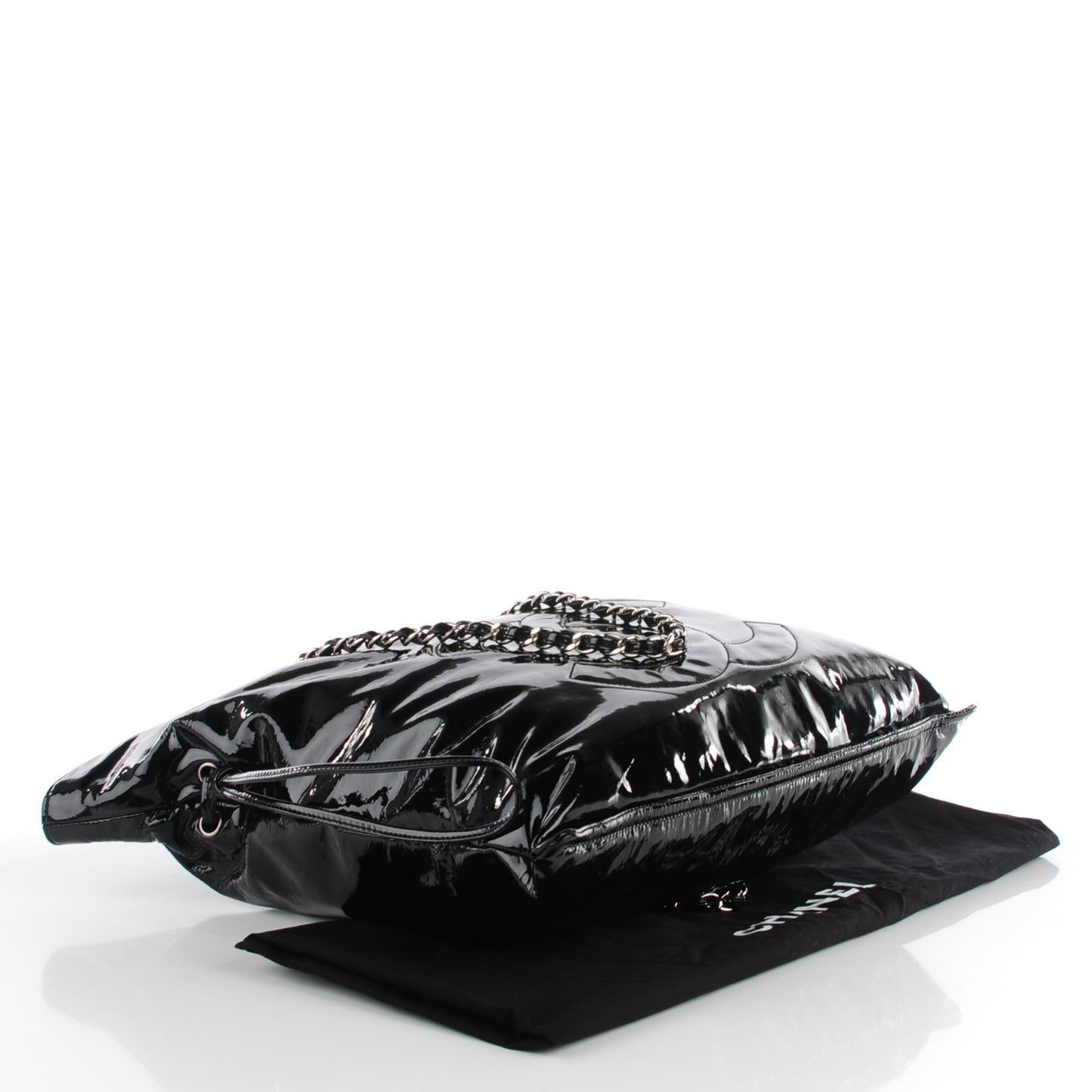 Patent Bonbons Shopper Tote Black