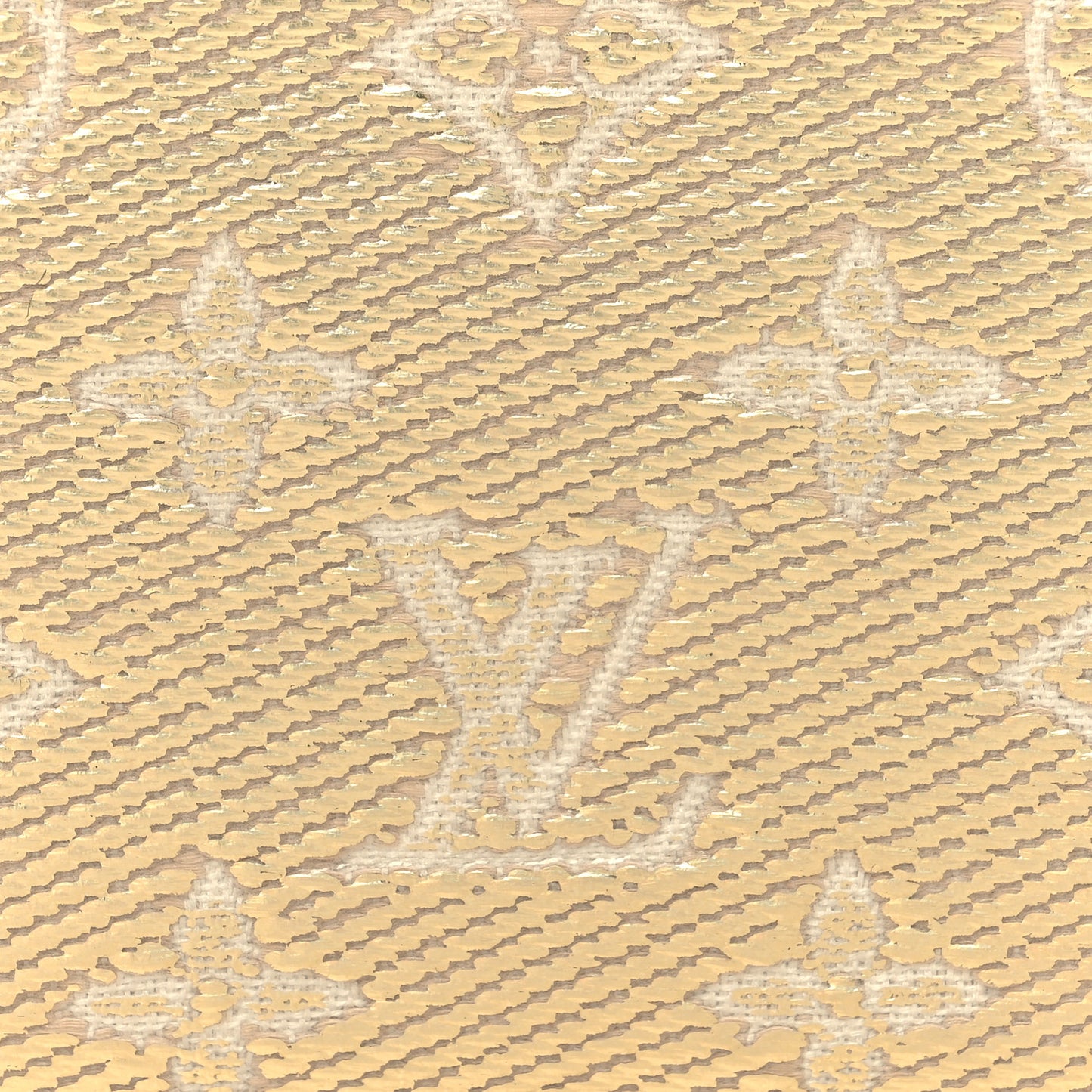 Lurex Jacquard Monogram Zippy Coin Purse Beige