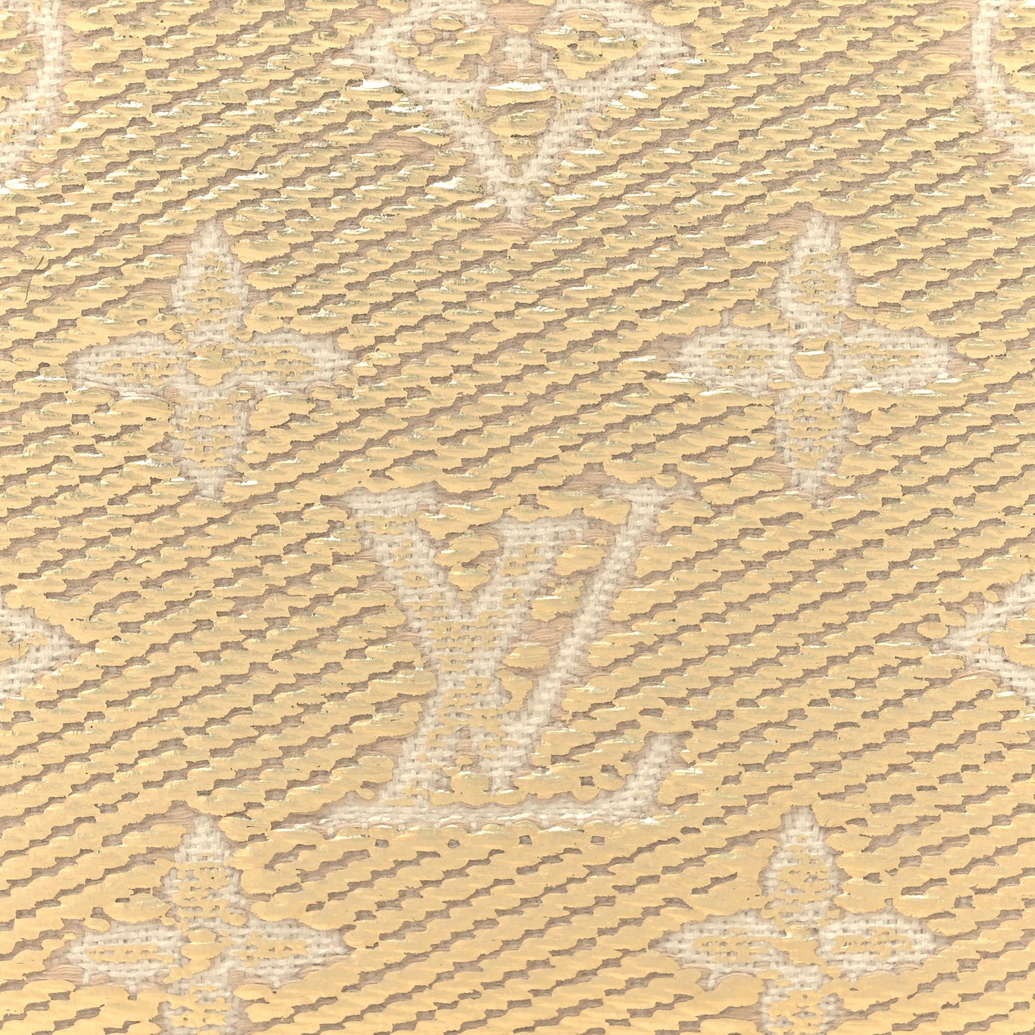 Louis Vuitton Lurex Jacquard Monogram Zippy Coin Purse Beige 7 of 8
