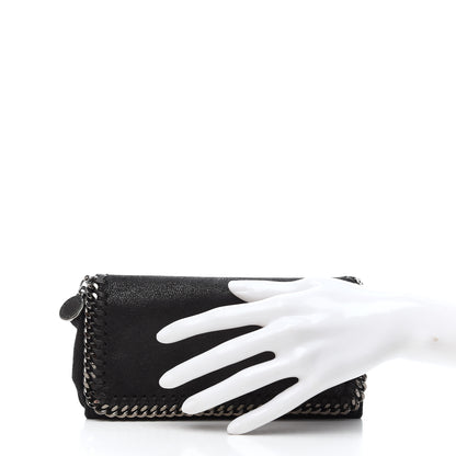 Stella McCartney Shaggy Deer Falabella Flap Wallet Black 2 of 7