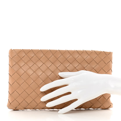 Bottega Veneta Nappa Intrecciato Small Zip Pouch Caramel 2 of 7
