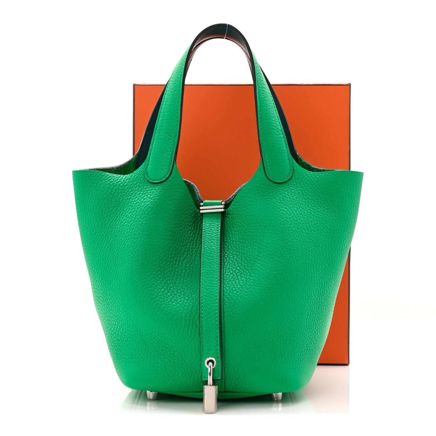 Hermes Taurillon Clemence Swift Eclat Picotin Lock 18 PM Menthe Vert Bosphore 11 of 11