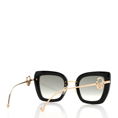 Fendi Acetate Metal F is Fendi Square Cat Eye Sunglasses FF 0408/F/S Black 4 of 7
