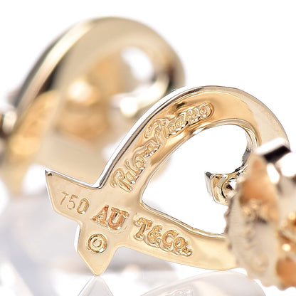 Tiffany 18K Yellow Gold Mini Paloma Picasso Loving Heart Earrings 4 of 4