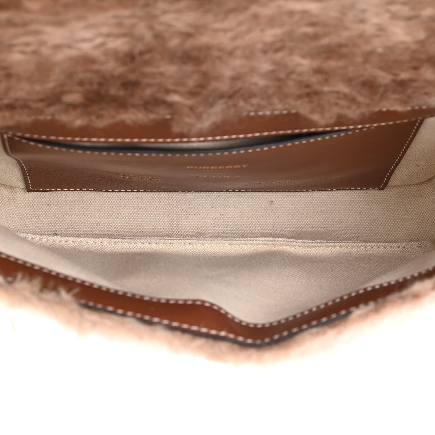 Burberry Mohair TB Lola Bag Camel 5 of 10