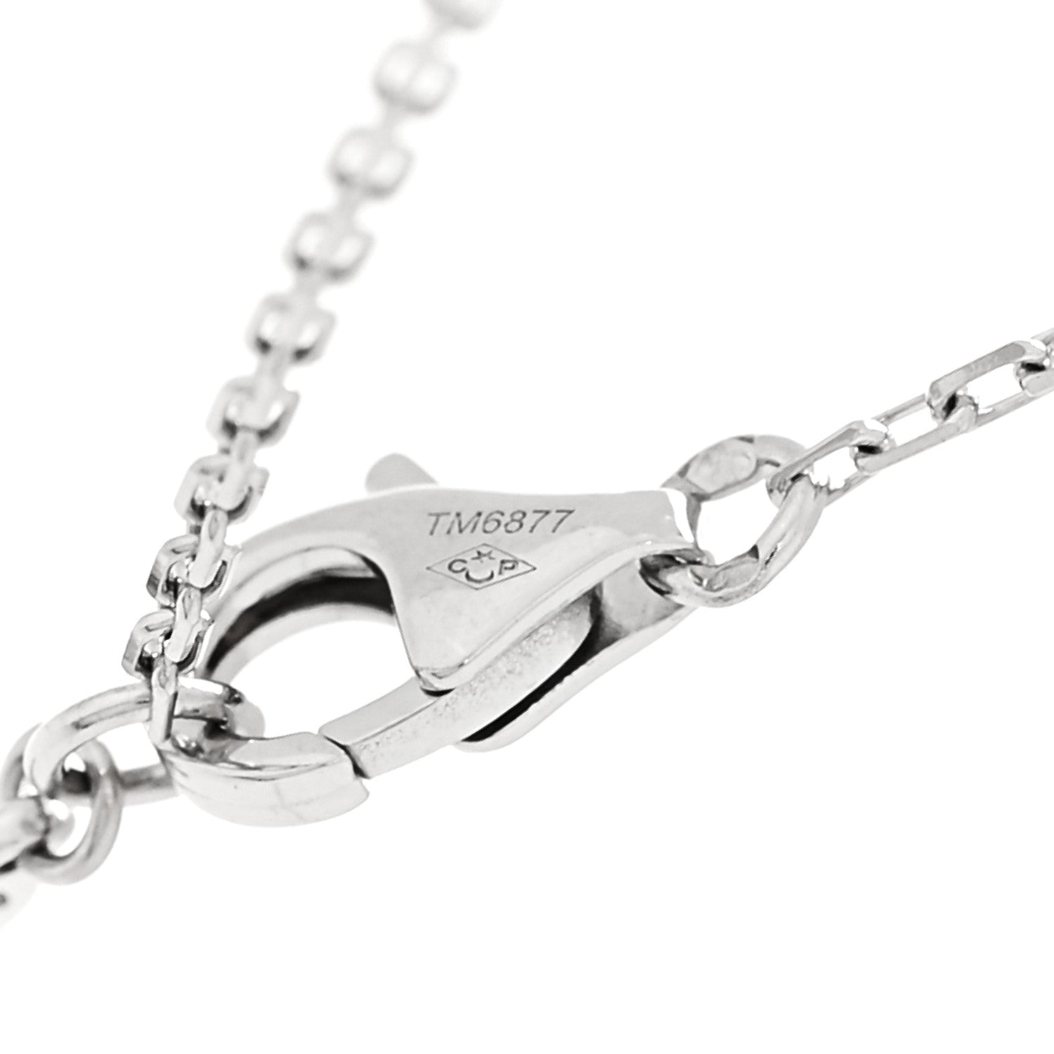 Cartier 18K White Gold Diamond SM D'Amour Pendant Necklace 6 of 7
