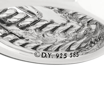 David Yurman Sterling Silver 14K Yellow Gold Wide Crossover Ring 54 7 4 of 4