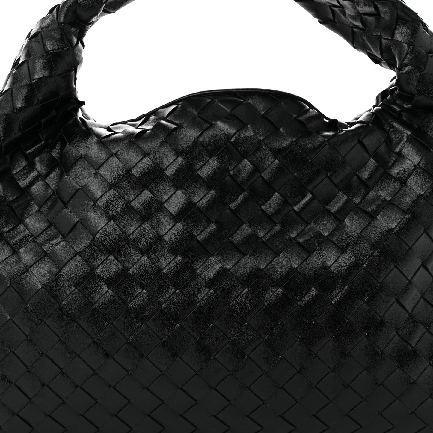 Calfskin Intrecciato Small Hop Black