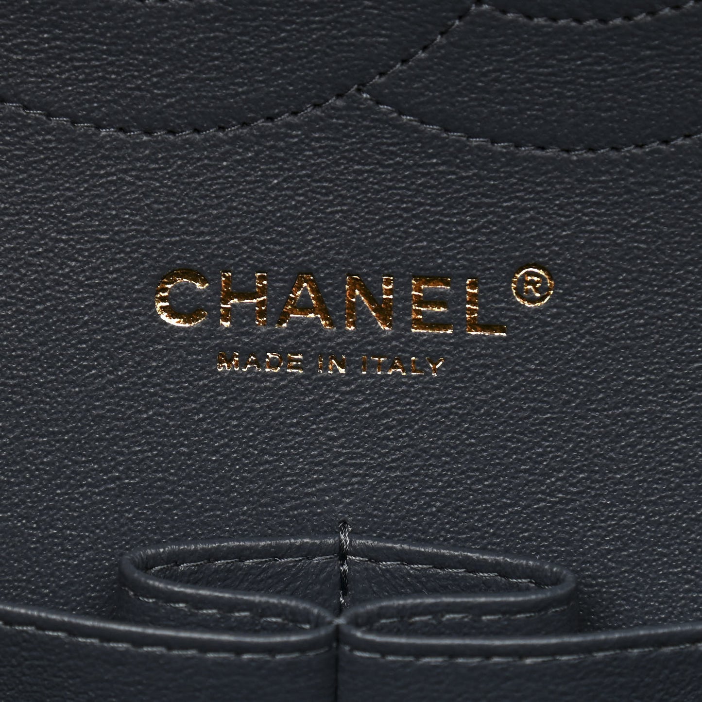 Caviar Quilted Jumbo Double Flap Grey