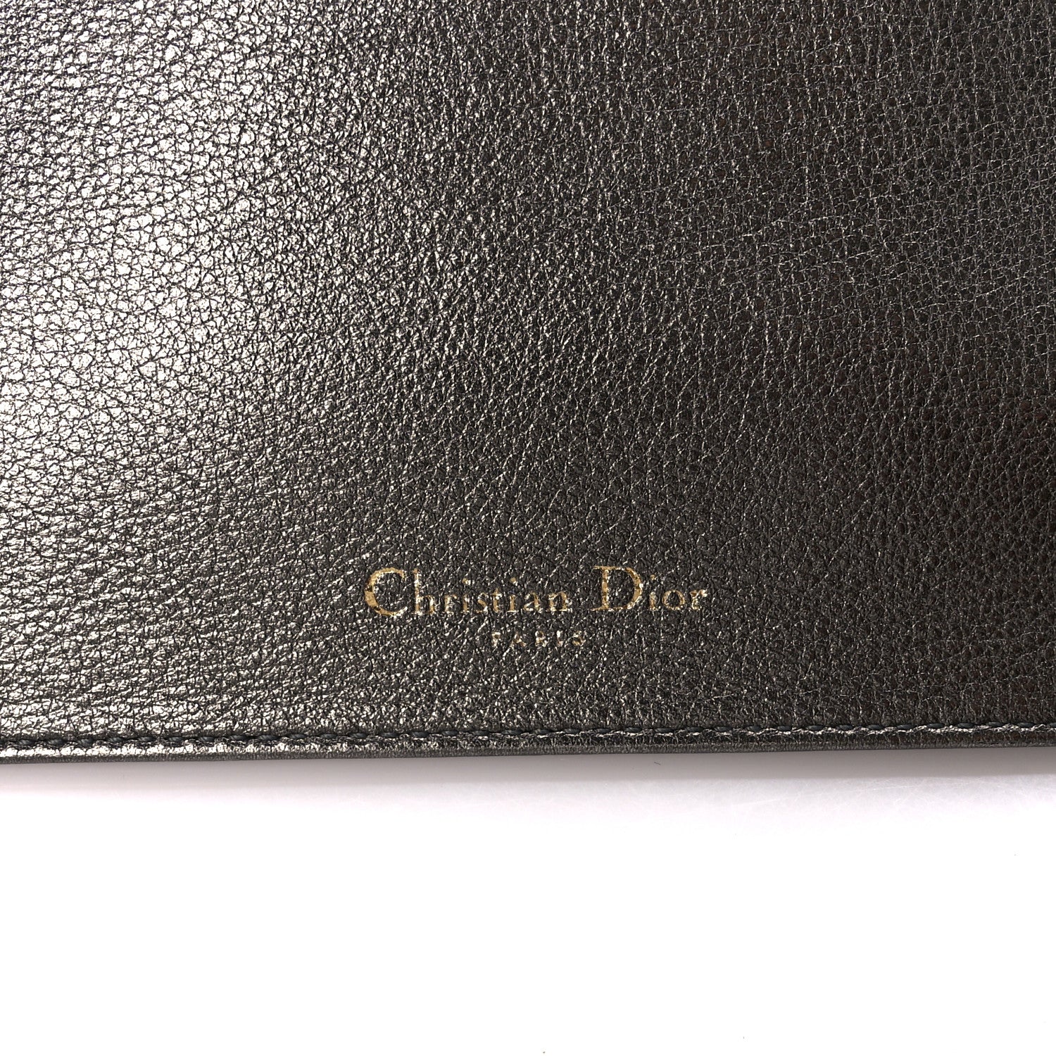 Christian Dior Metallic Calfskin Cannage Lady Dior Convertible Clutch Gunmetal 10 of 16