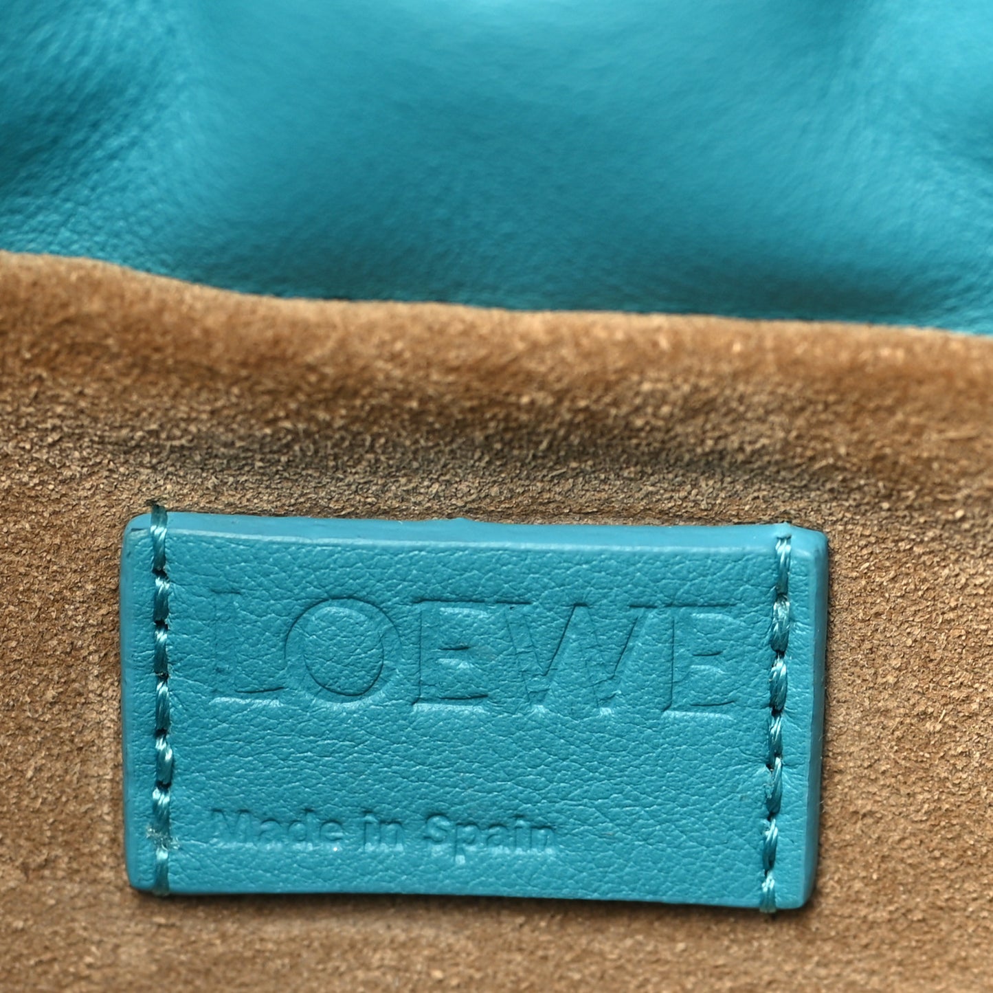 Calfskin Mini Flamenco Knot Clutch Deep Turquoise