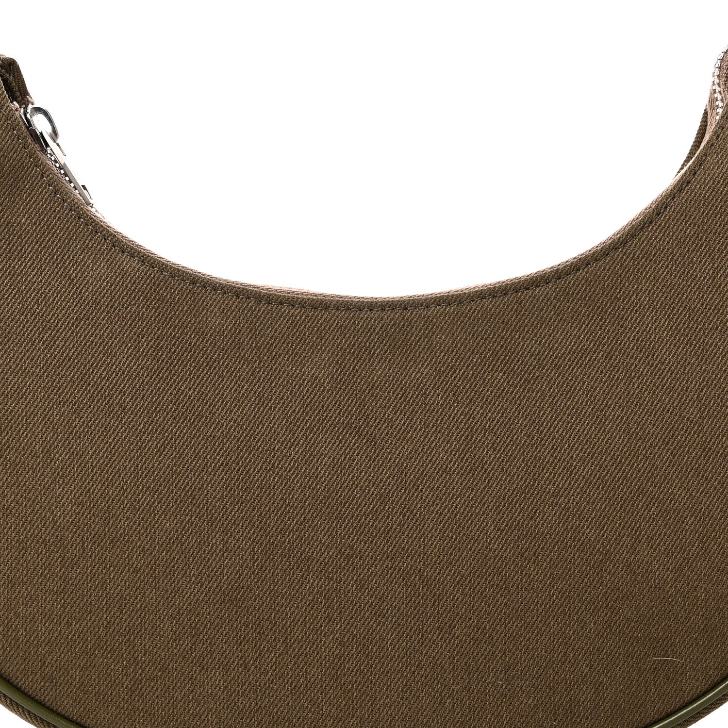 Celine Cotton Gabardine Medium Ava Trekking Shoulder Bag Khaki 7 of 9