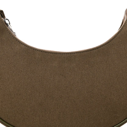 Celine Cotton Gabardine Medium Ava Trekking Shoulder Bag Khaki 7 of 9
