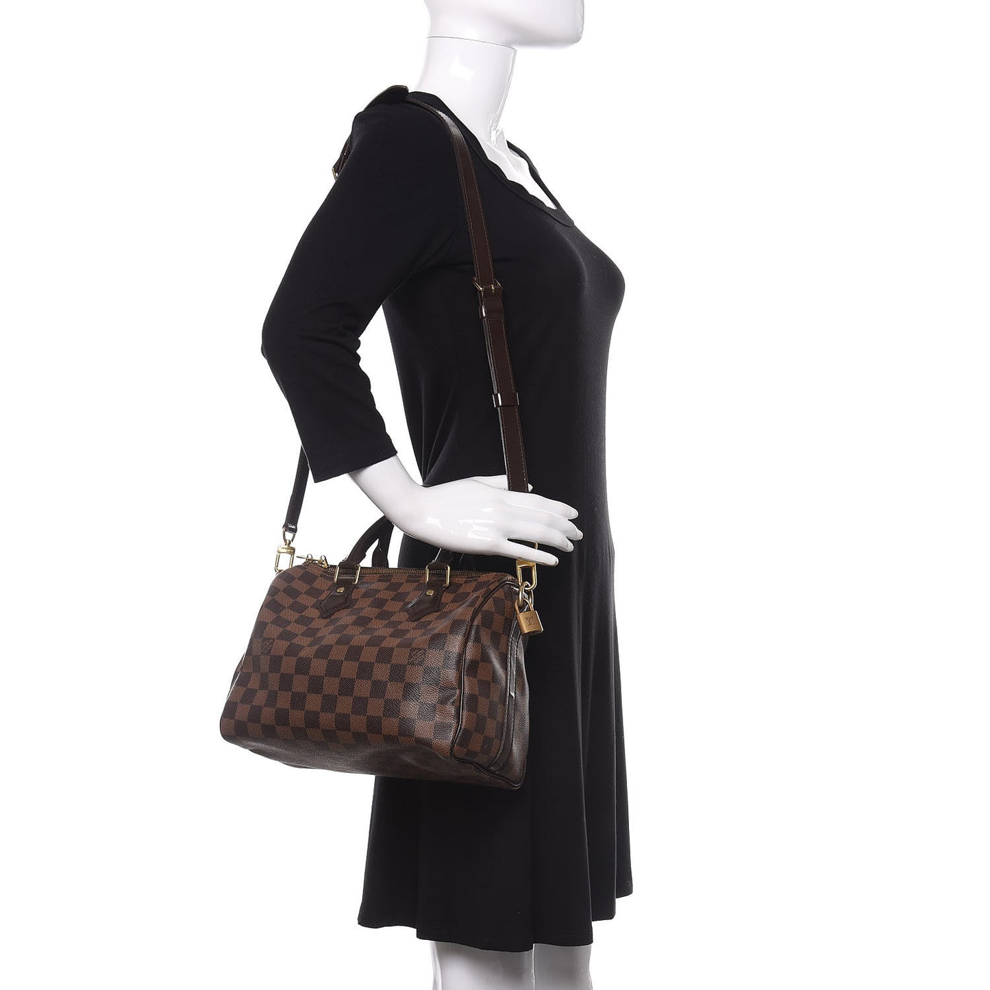 Damier Ebene Speedy Bandouliere 25