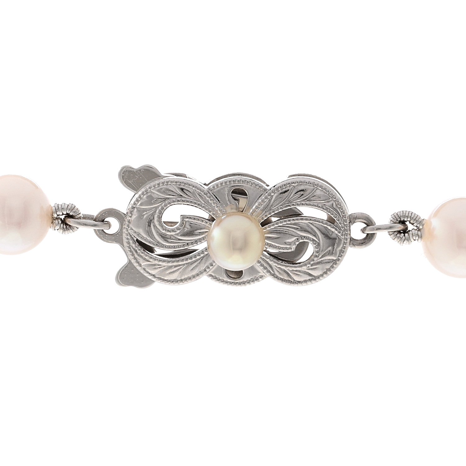 Mikimoto 18K White Gold Akoya Cultured Pearl 6-6.5mm Strand Necklace 16" 4 of 6