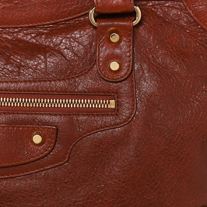 Balenciaga Agneau Classic Gold Hardware City Marron Cognac 8 of 12