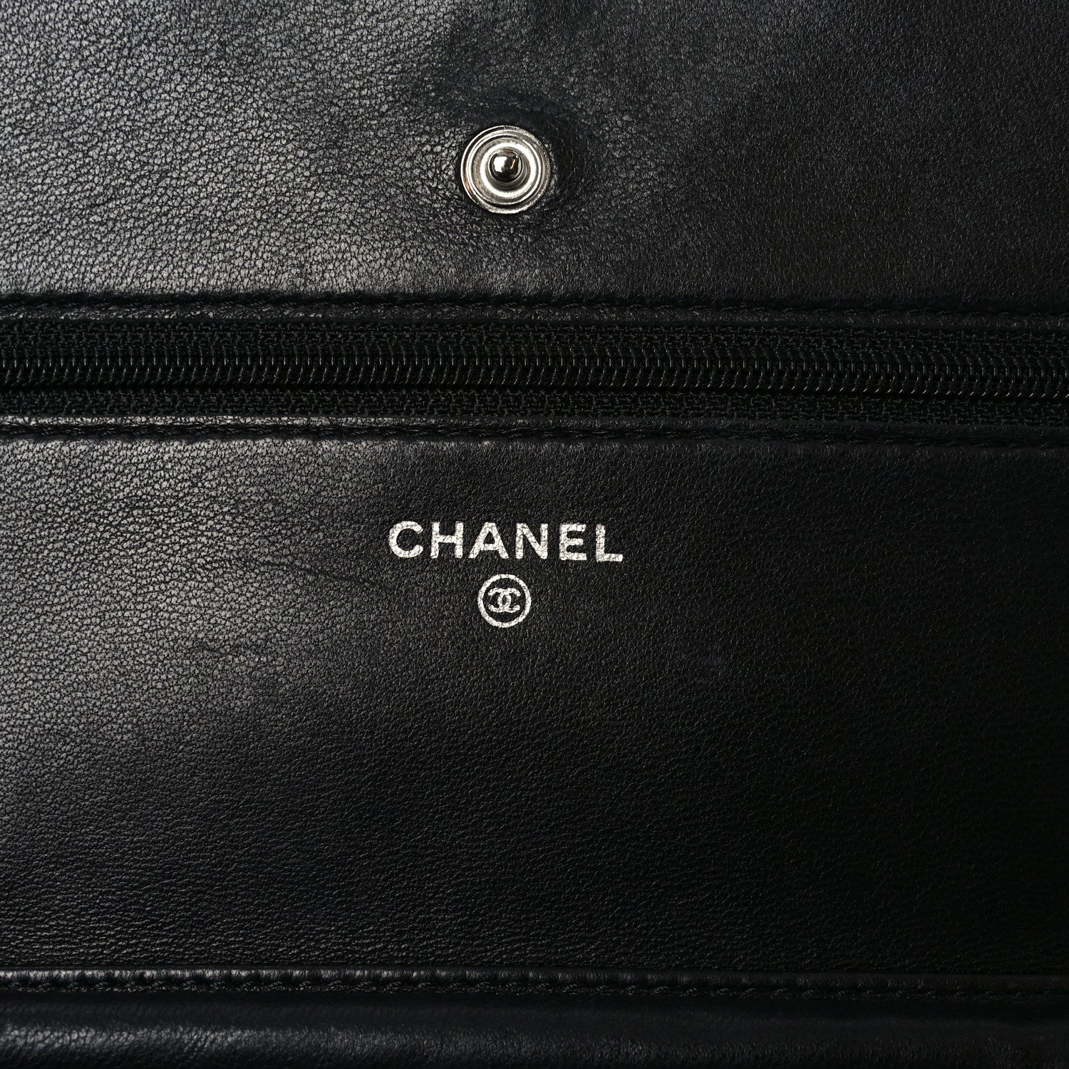 Chanel Lambskin Quilted Wallet On Chain WOC Black 6 of 12