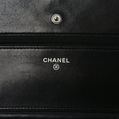 Chanel Lambskin Quilted Wallet On Chain WOC Black 6 of 12