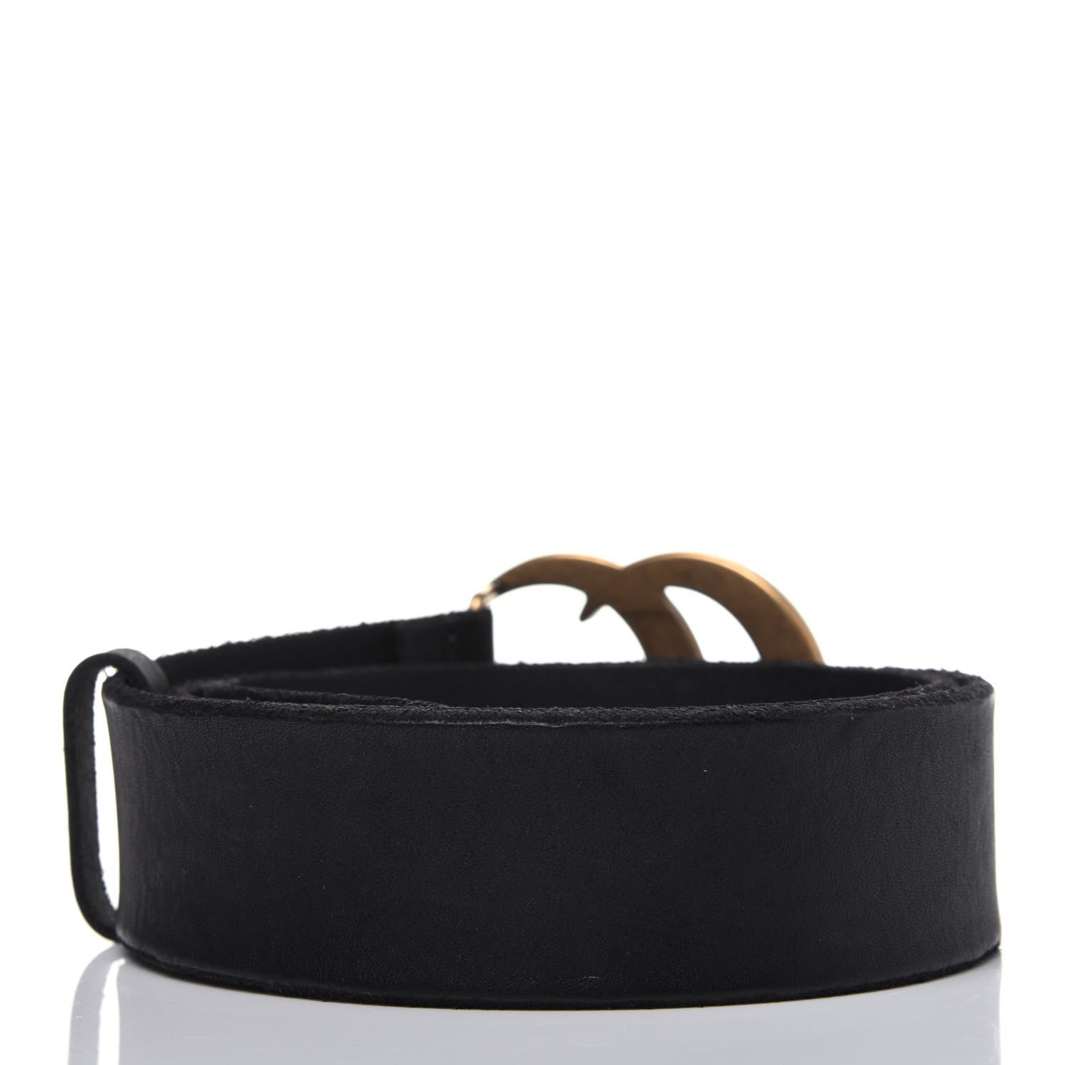 Gucci Faded Calfskin Double G 40mm Belt 80 32 Black 2 of 8