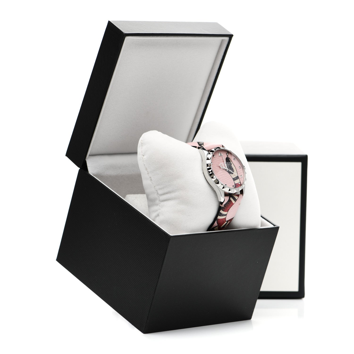 Gucci Stainless Steel Calfskin 38mm Le Marche Des Merveilles Snake Quartz Watch Pink 5 of 5