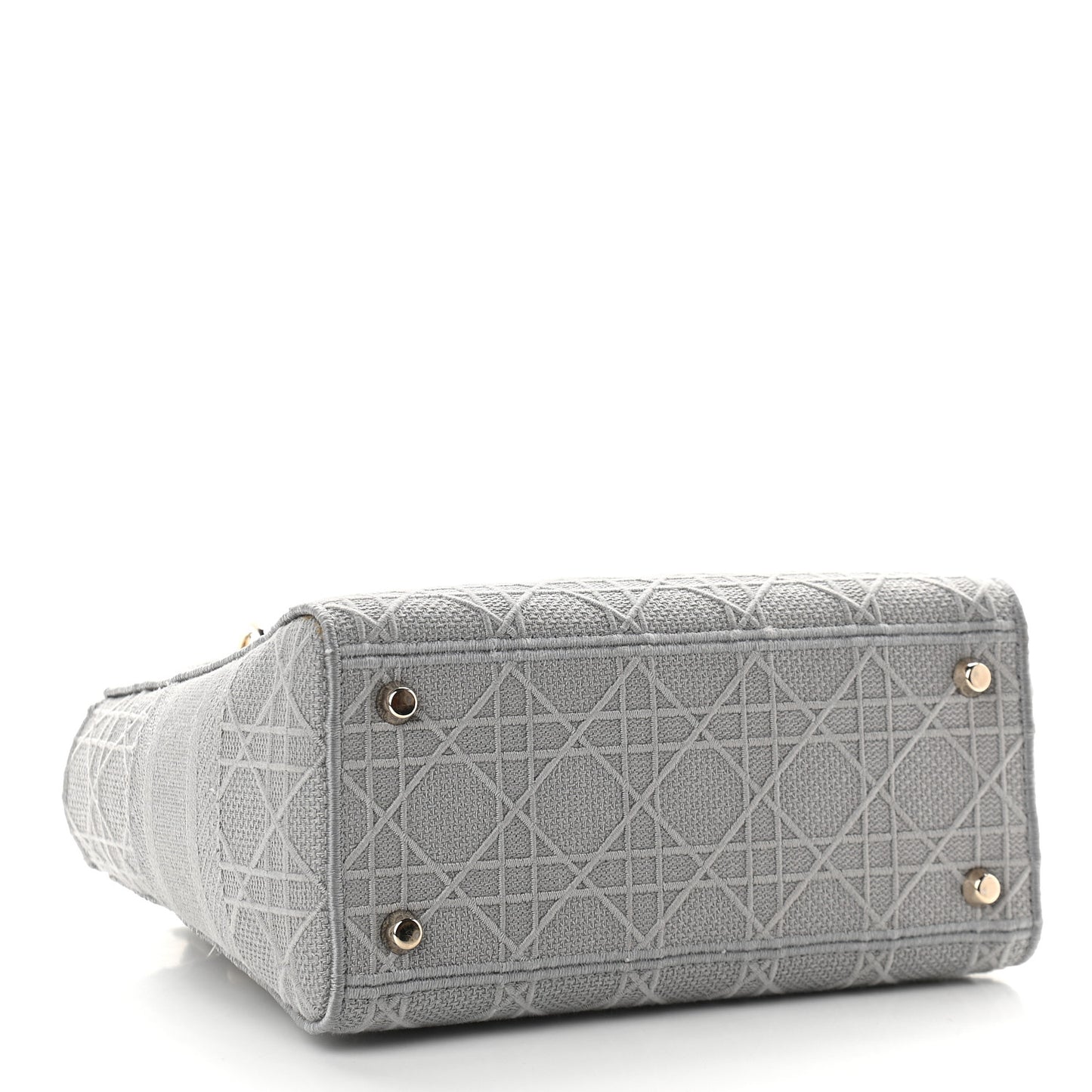 Canvas Embroidered Cannage Medium Lady D-Lite Gray