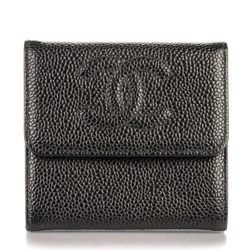 Caviar Timeless CC Compact Double Sided Wallet Black
