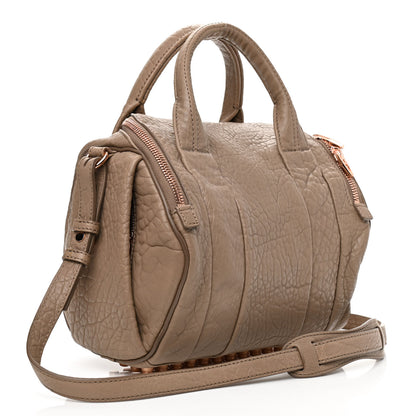 Alexander Wang Pebbled Lambskin Mini Rockie Latte Rose Gold Hardware 2 of 8