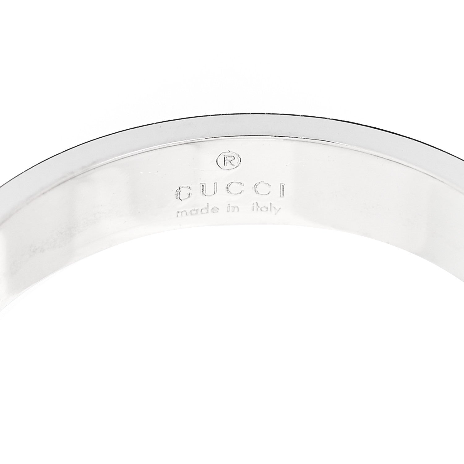 Gucci 18K White Gold 4mm Icon Thin Band Ring 60 9 4 of 7
