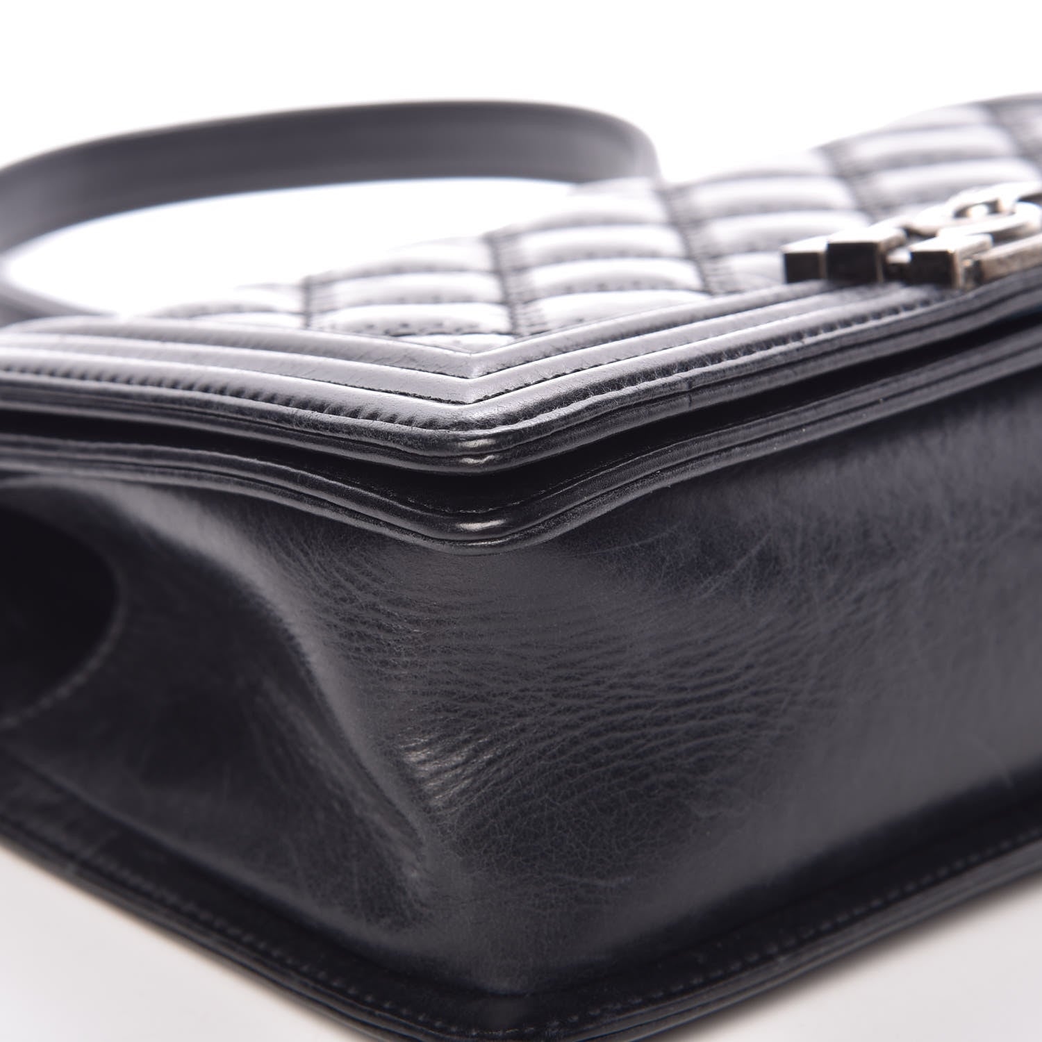 Chanel Calfskin Double Stitch Medium Boy Flap Black 9 of 15