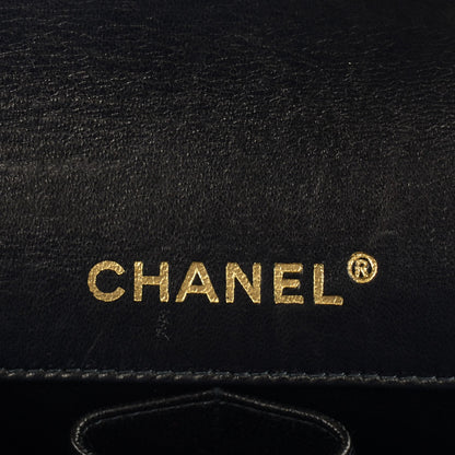 Chanel Lambskin Quilted East West Chocolate Bar Flap Black 6 of 8