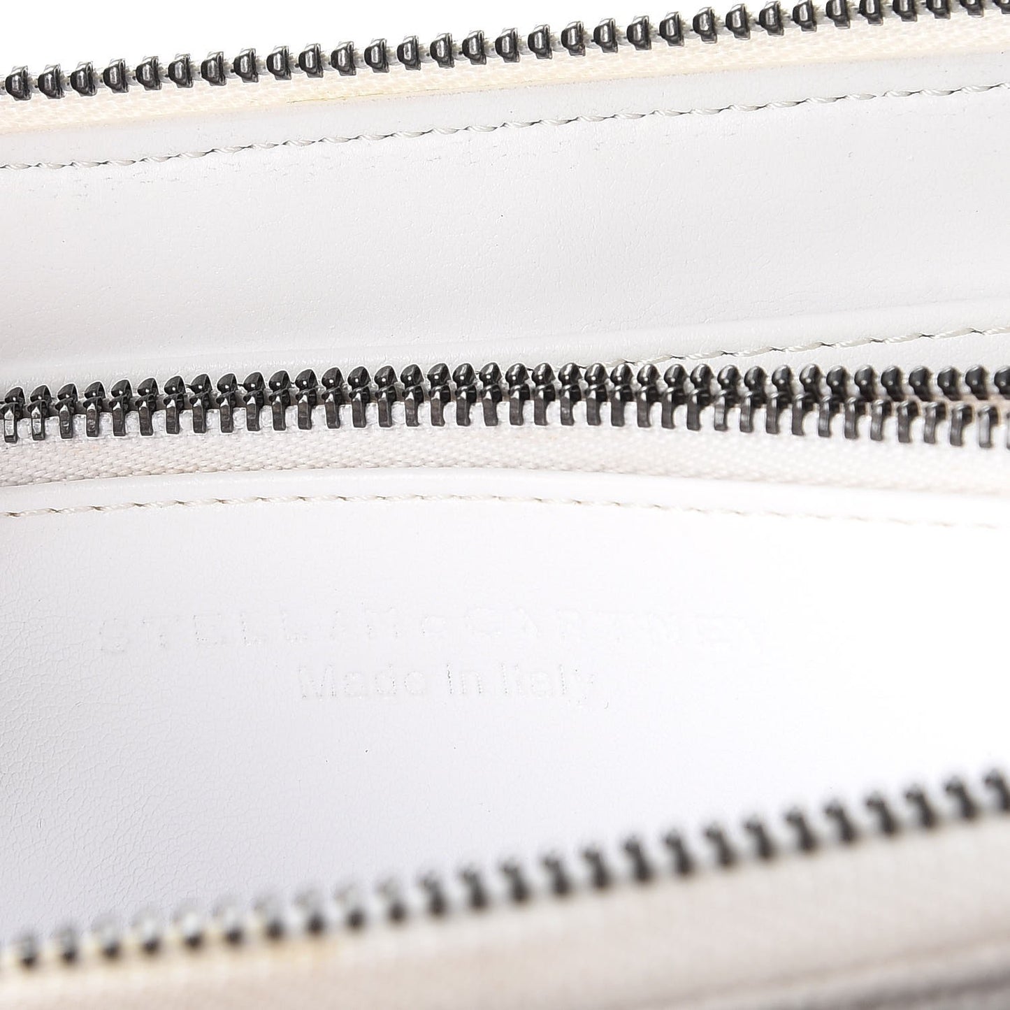 Shaggy Deer Falabella Zip Around Wallet White