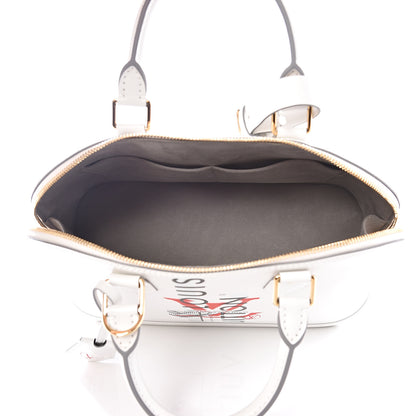 Louis Vuitton Smooth Calfskin Signature Alma PM White 4 of 9