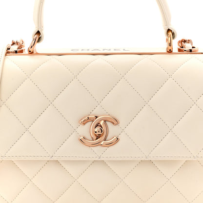 Chanel Lambskin Quilted Small Trendy CC Dual Handle Flap Bag White 8 of 10