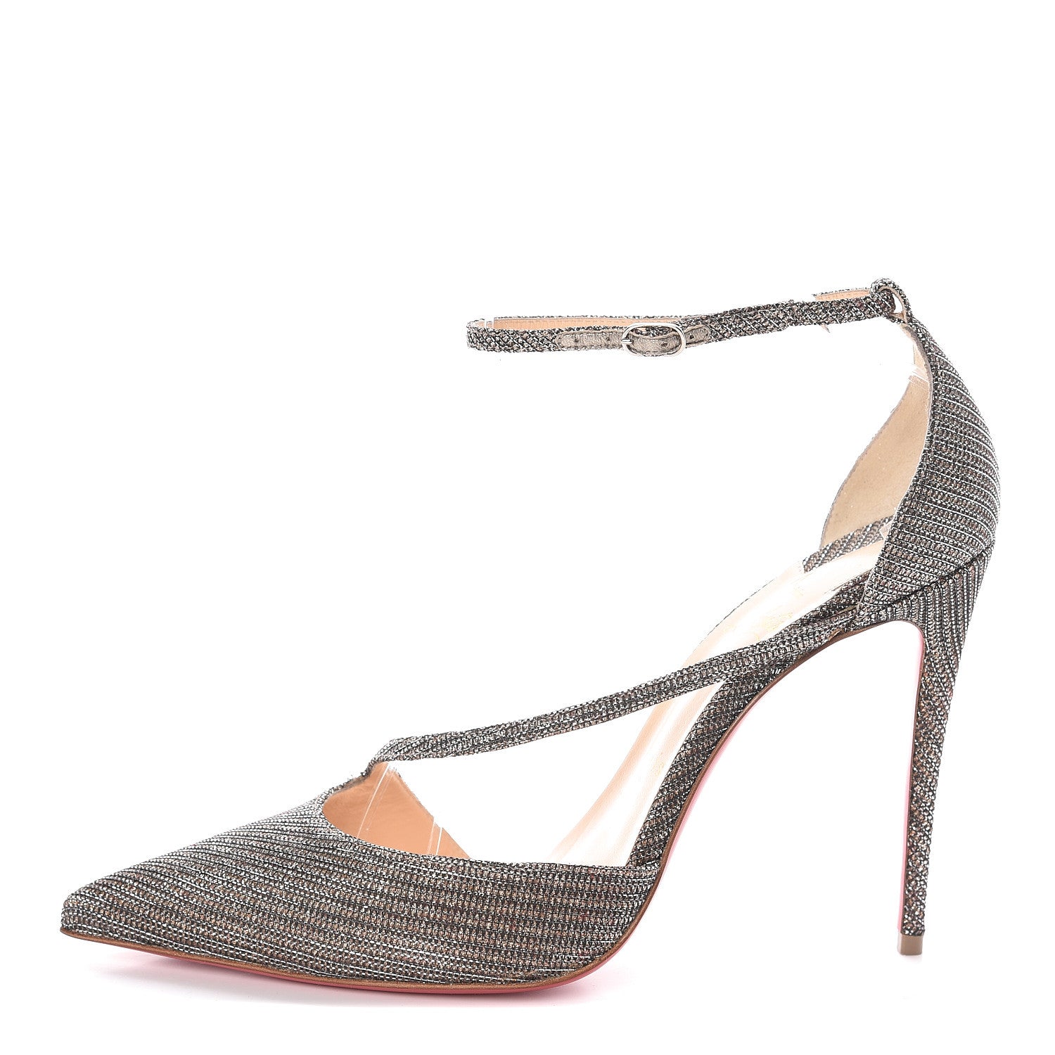 Christian Louboutin Glitter Chain Fliketta 100 Pumps 39 Roche 1 of 6