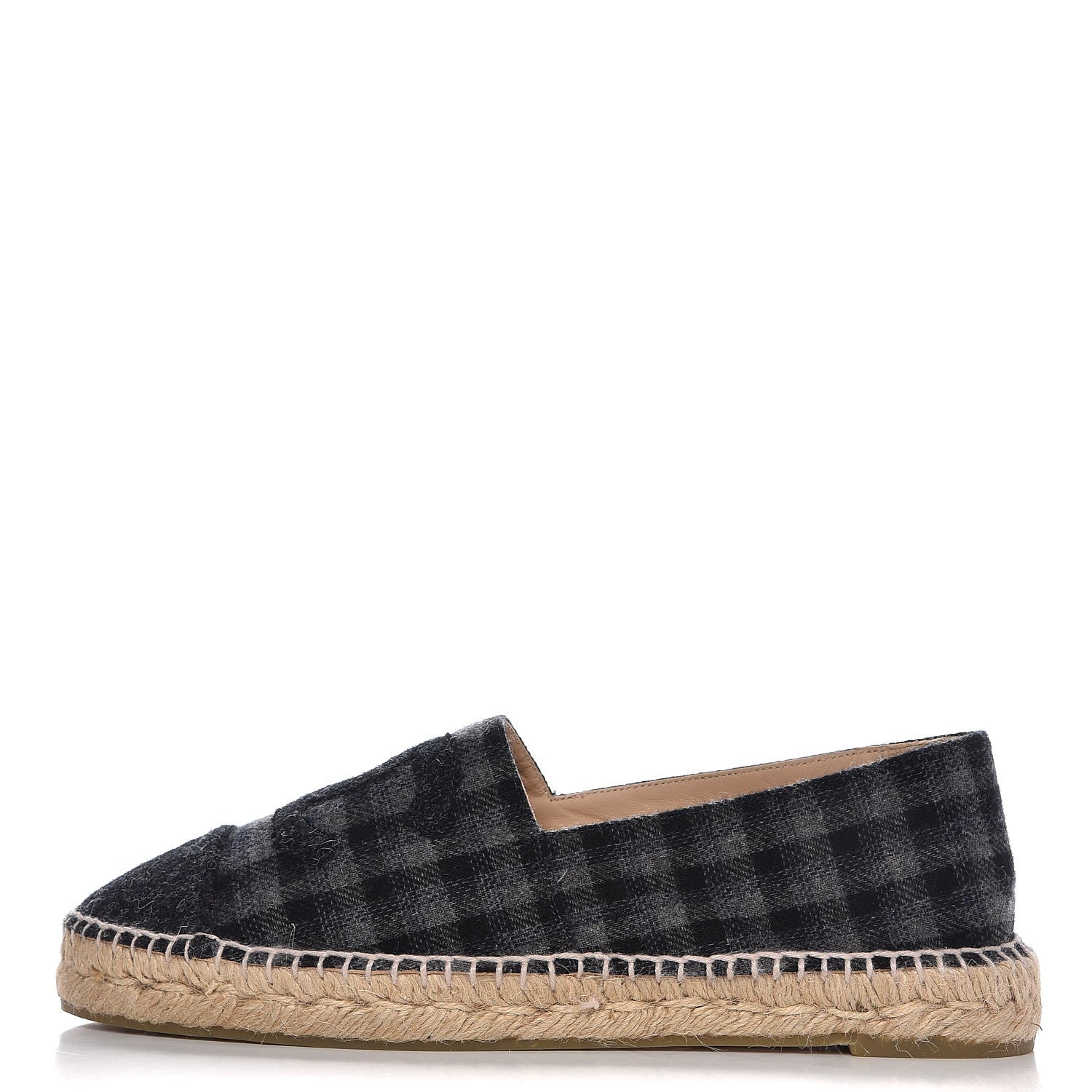 Chanel Flannel CC Espadrilles 42 Dark Grey Black 1 of 12