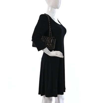 Chanel Crinkled Patent Quilted East West Flap Brown 2 of 12