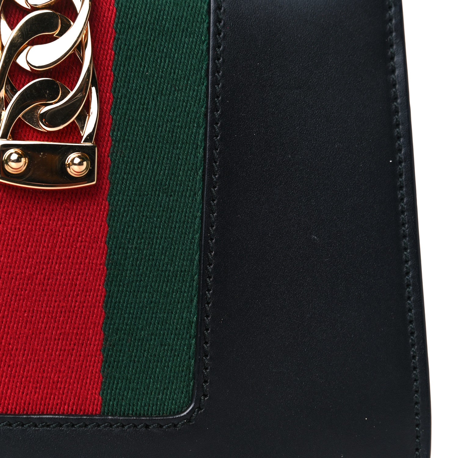 Gucci Calfskin Mini Sylvie Top Handle Bag Black 17 of 21