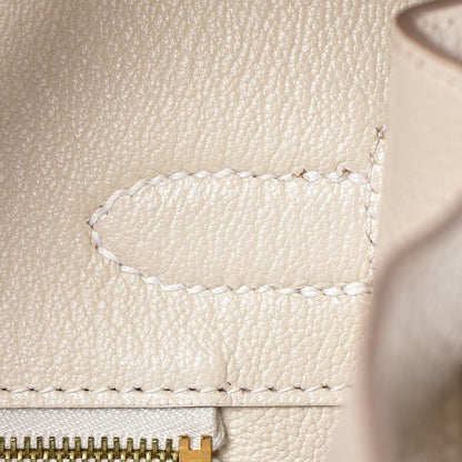 Hermes Taurillon Clemence Birkin 30 Craie 21 of 38