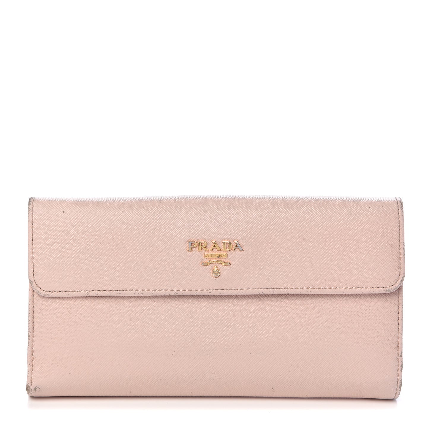 Saffiano Metal Continental Flap Wallet Cipria