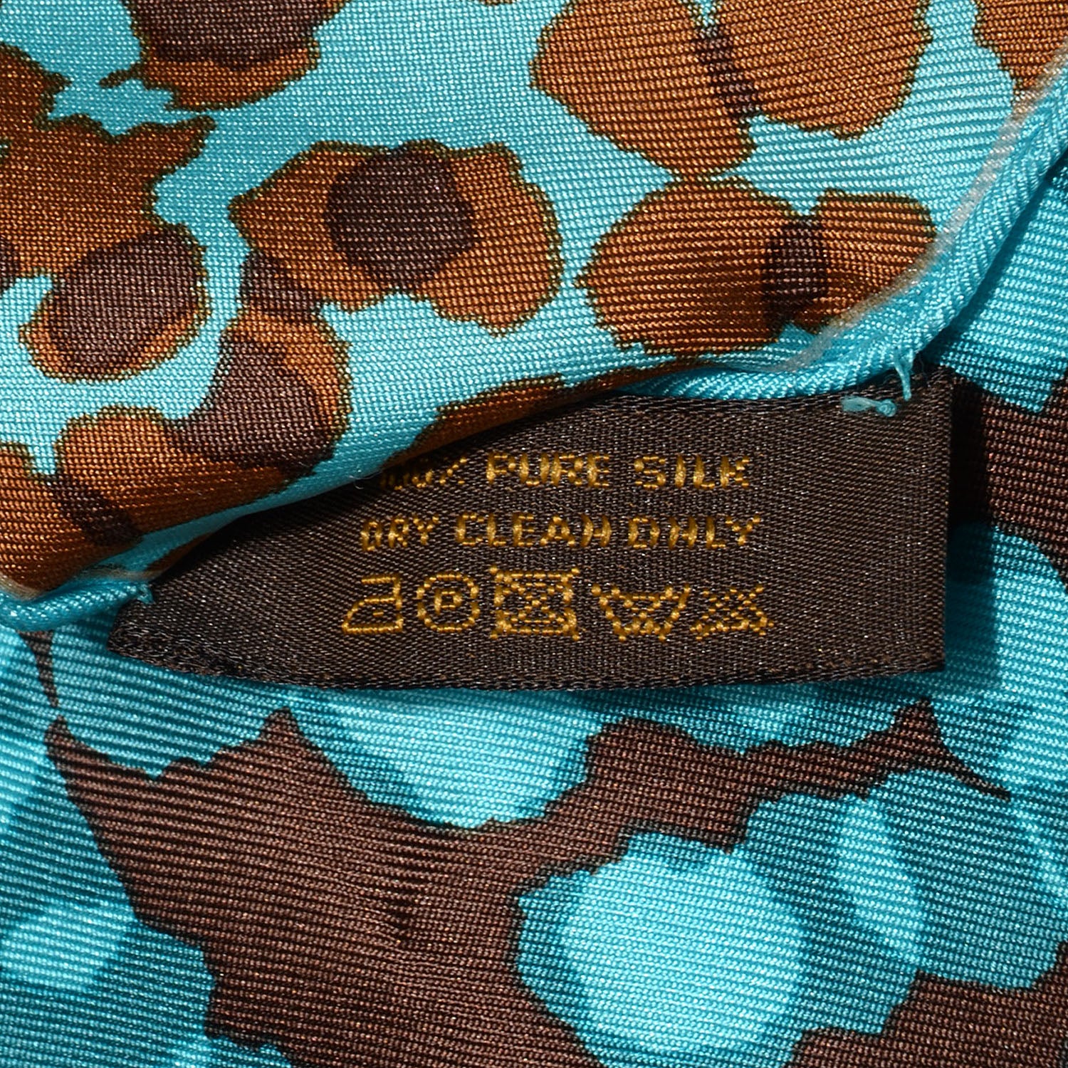 Louis Vuitton Silk Carre Leopard Scarf Blue 6 of 6